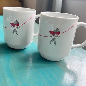 Vintage Maastricht Porcelain mugs set of 2 coffee espresso mugs